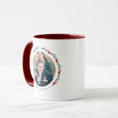 Mug Noël de photo botanique moderne (Devant gauche)