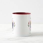 Mug Noël de photo botanique moderne (Centre)