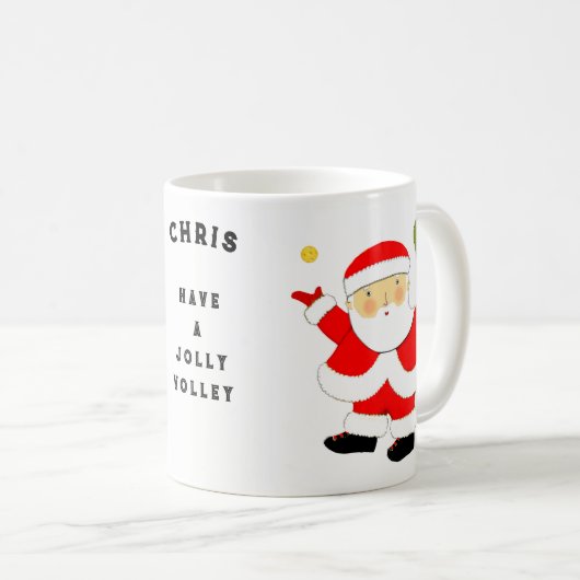 Mug Noël de Pickball (Devant droit)