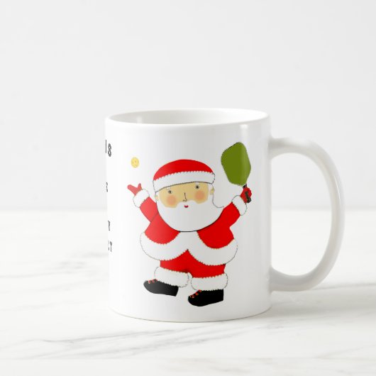 Mug Noël de pickleball (Droite)