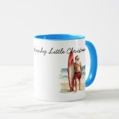 Mug Noël de plage de Santa surfeur (Devant droit)