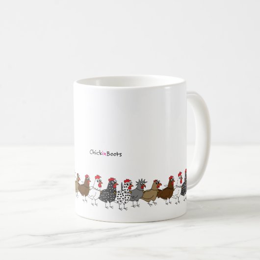 Mug Noël de poulets (Devant droit)