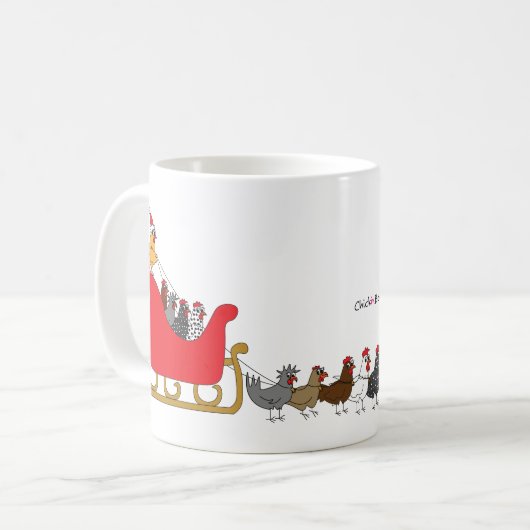 Mug Noël de poulets (Devant gauche)