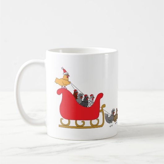 Mug Noël de poulets (Gauche)