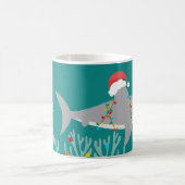 Mug Noel de requin drôle avec nom (Centre)