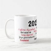 Mug Noël de révision de l'année 2025 personnalisé (Gauche)