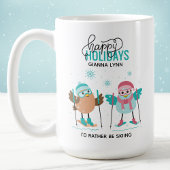 Mug Noël de ski personnalisé