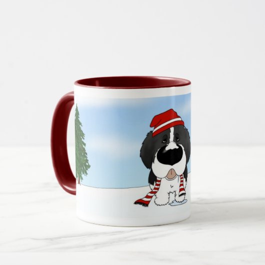 Mug Noël de Terre-Neuve (Devant gauche)