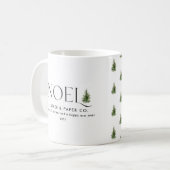 Mug Noel de typographie moderne affaires Noël (Devant gauche)