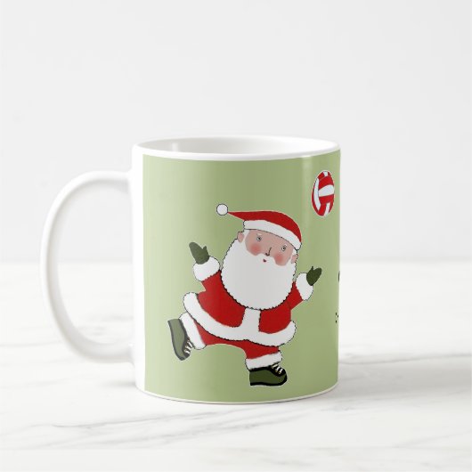 Mug Noël de volley-ball (Gauche)