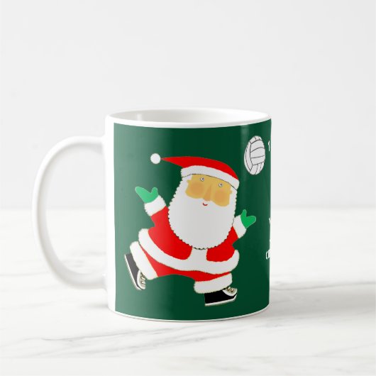 Mug Noël de volley-ball (Gauche)