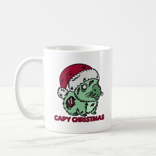 Mug Noël de Zombie Capybara (Gauche)