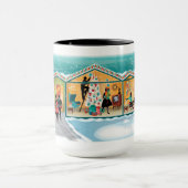 Mug Noël Décoré Au Milieu Du Siècle (Centre)