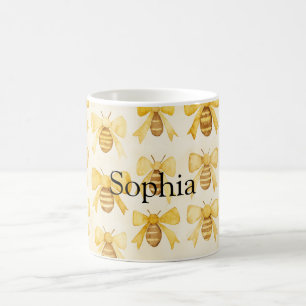 Mug Noël des abeilles à miel jaunes