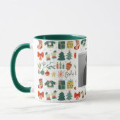 Mug Noël des arbres de Noël colorés (Gauche)