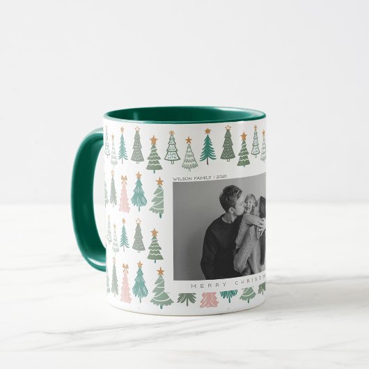 Mug Noël des arbres de Noël colorés