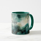 Mug Noël des arbres verts (Devant droit)