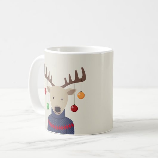 Mug Noël des cerfs (Devant gauche)