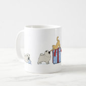 Mug Noël des Chiots de Keeshond | Vacances Cute Keesie (Devant gauche)