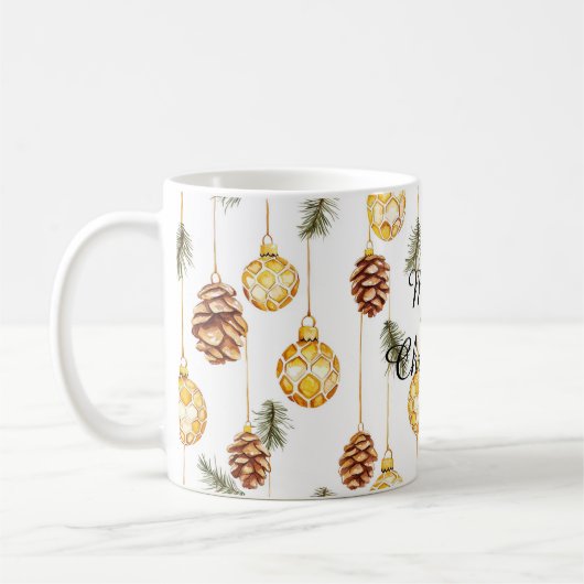 Mug Noël des cônes de pin de miel (Gauche)