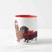Mug Noël des Dachshunds (Centre)