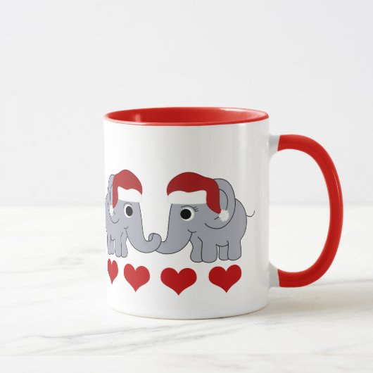 Mug Noël des éléphants (Droite)