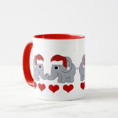 Mug Noël des éléphants (Devant gauche)
