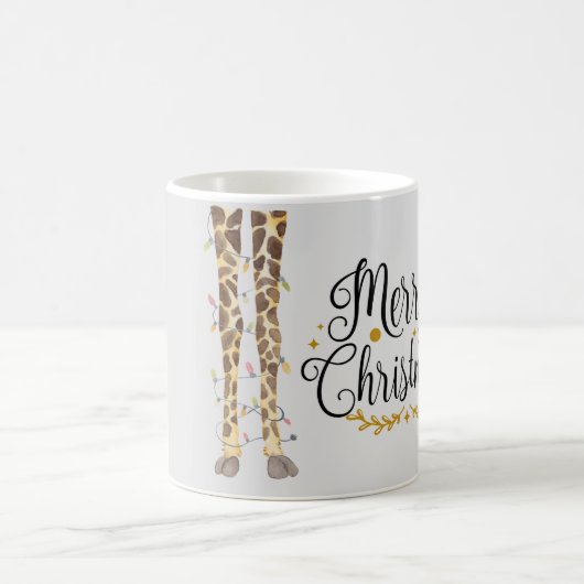 Mug Noël des Jambes de girafe amusantes (Centre)