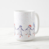 Mug Noël des mignons pingouins dansants (Devant droit)
