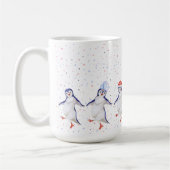 Mug Noël des mignons pingouins dansants (Gauche)