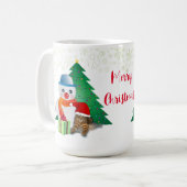 Mug Noël des motoneiges et des chats (Devant gauche)
