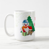 Mug Noël des motoneiges et des chats (Gauche)