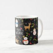 Mug Noël des neigeurs et rennes Noir (Devant droit)