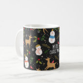 Mug Noël des neigeurs et rennes Noir (Devant gauche)