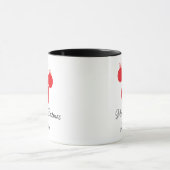 Mug Noël des ornements rouges (Centre)