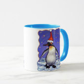 Mug Noël des pingouins (Devant droit)