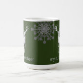 Mug Noël des rennes d'ivoire | Green (Centre)