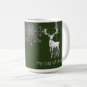 Mug Noël des rennes d'ivoire | Green (Devant droit)