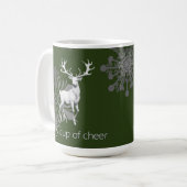 Mug Noël des rennes d'ivoire | Green (Devant gauche)
