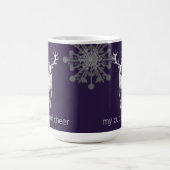 Mug Noël des rennes d'ivoire | Pourpre (Centre)