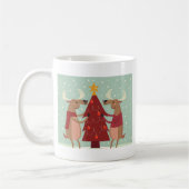 Mug Noël des rennes vintages (Gauche)