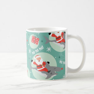 Mug Noël des requins et Père Noël