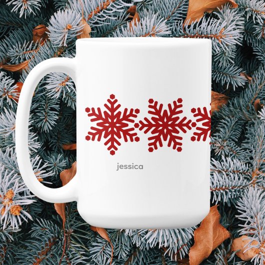 Mug Noël des snowflèches modernes