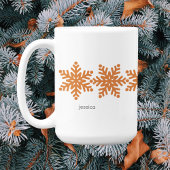 Mug Noël des snowflèches modernes