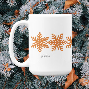 Mug Noël des snowflèches modernes