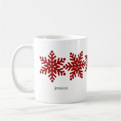 Mug Noël des snowflèches modernes (Gauche)