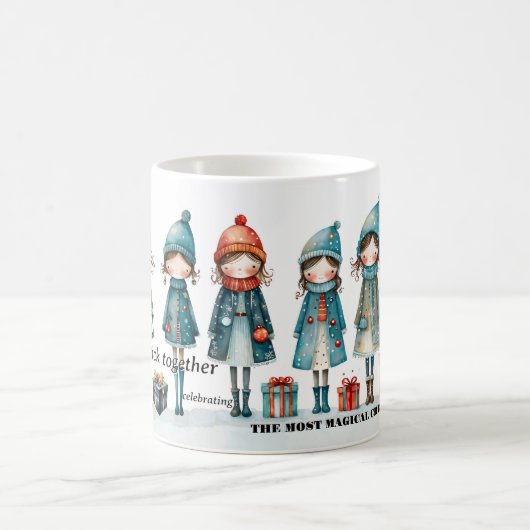Mug Noël des soeurs de filles Whimsical (Centre)