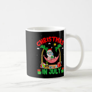Mug Noël d'été en juillet - Père Noël tropical en surf