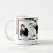 Mug Noël Deux photos sur mesure Famille (Gauche)