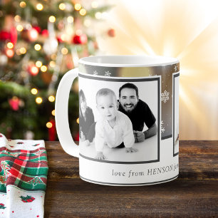 Mug Noël Deux photos sur mesure Famille